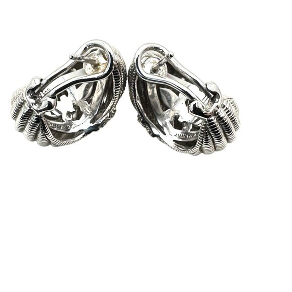 Judith Ripka Sterling Silver Cubic Zirconia Lever Back Pierced Earrings - Picture 3 of 4